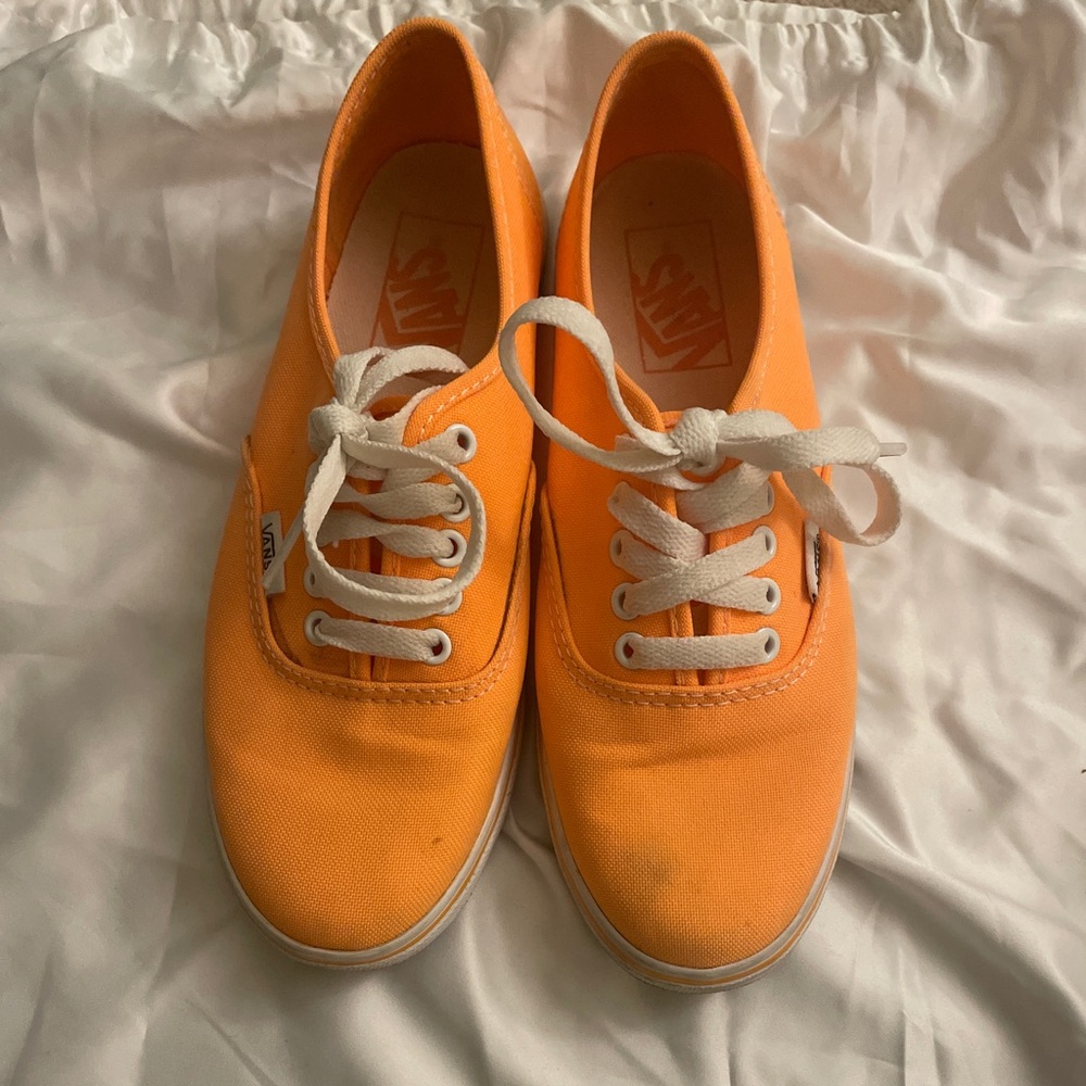 Vans Orange Canvas Sneakers